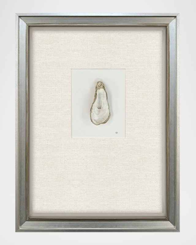 "Oyster in Paradise I" Mixed-Media Wall Art